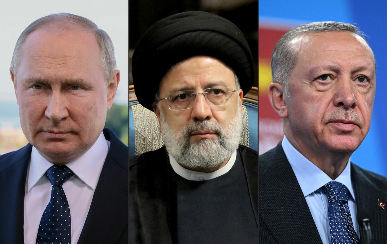 Putin va participa la o reuniune trilaterală cu liderii Iranului şi Turciei.