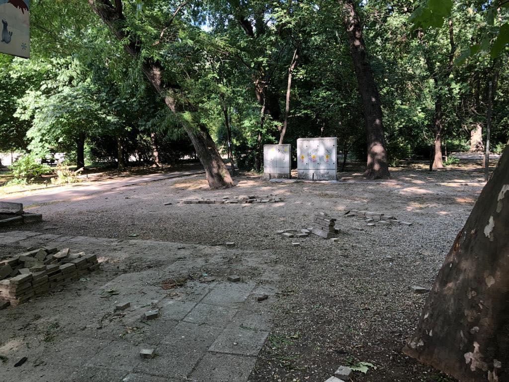 Parcul Cişmigiu din Bucureşti a ajuns să fie îngropat sub mizerie şi excremente de porumbei