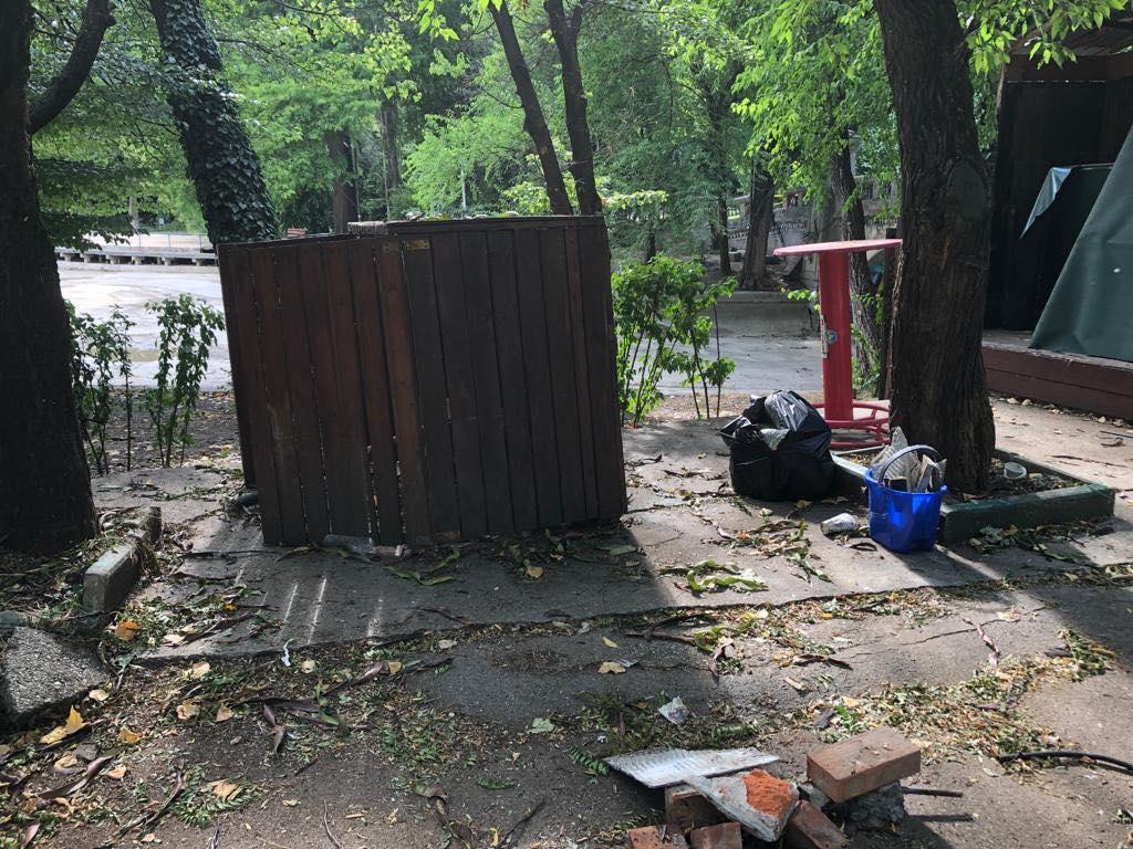 Parcul Cişmigiu din Bucureşti a ajuns să fie îngropat sub mizerie şi excremente de porumbei