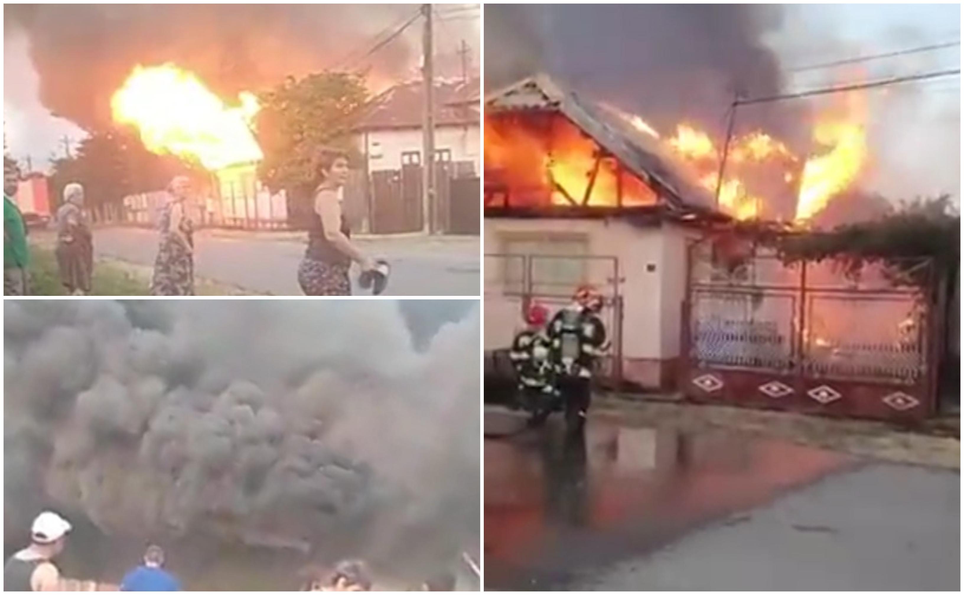 Două case, mistuite de flăcări în Prahova