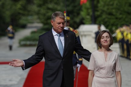 Maia Sandu, preşedintele Republicii Moldova, primită la Palatul Cotroceni