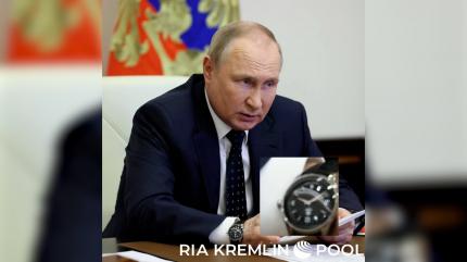 Vladimir Putin a renunțat la ceasurile elvețiene pentru cele rusești. Cât costă modelul cu care a fost surprins