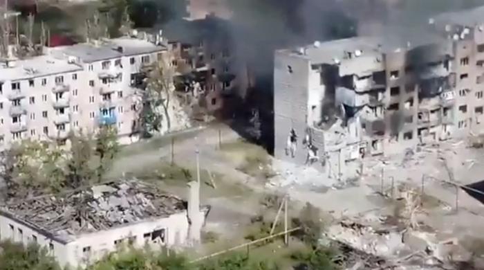 Lisichansk după bombardamentele ruşilor, iulie 2022