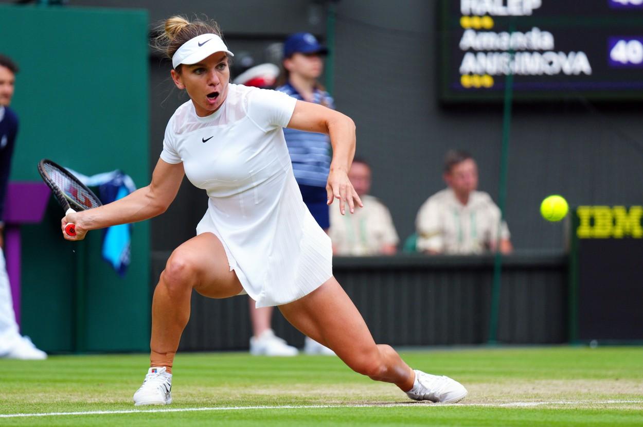 Simona Halep - Amanda Anisimova 6-2, 6-4, în sferturi la Wimbledon. Halep se califică în semifinale