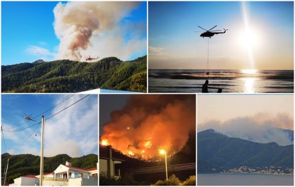 Incendii violente pe insula Thassos.