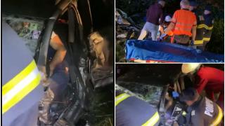 Accident dramatic în Maramureş: Două maşini s-au ciocnit violent, iar una dintre ele a ajuns în şanţ. Unul din şoferi a murit