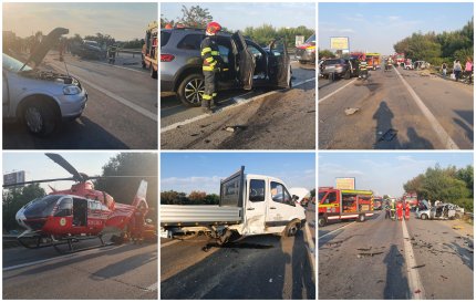 Accident cu şapte victime pe A1