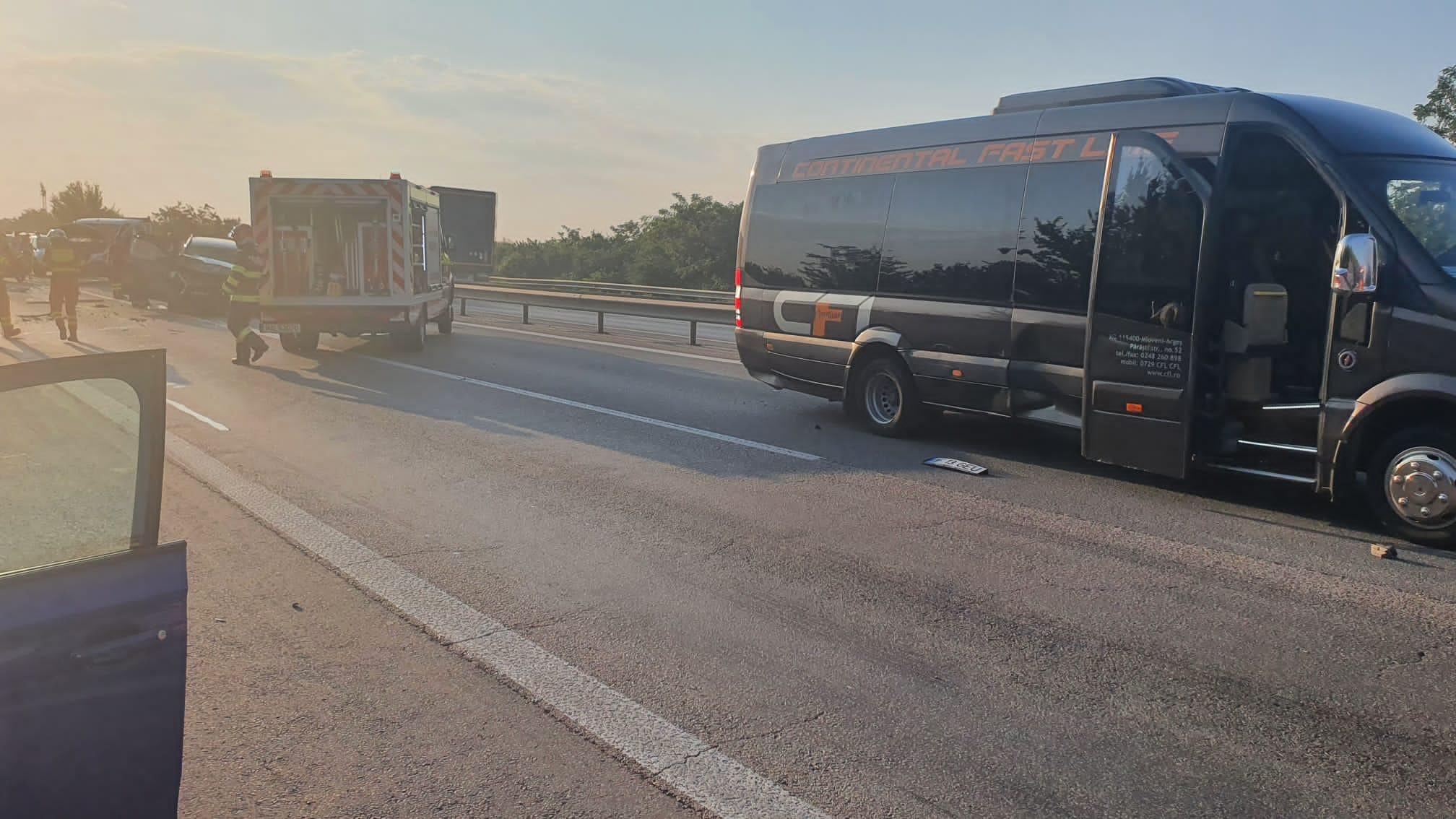 Accident cu şapte victime pe A1