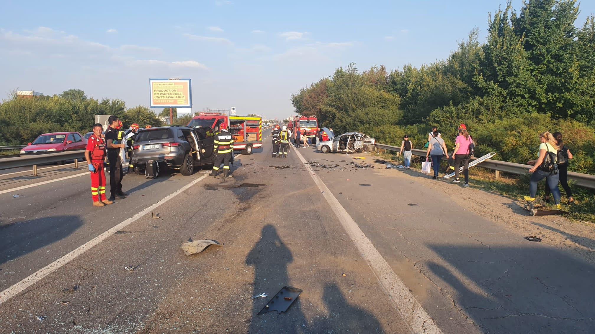 Accident cu şapte victime pe A1