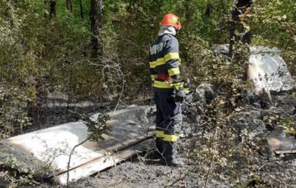 Un avion de mici dimensiuni s-a prăbuşit în Giurgiu