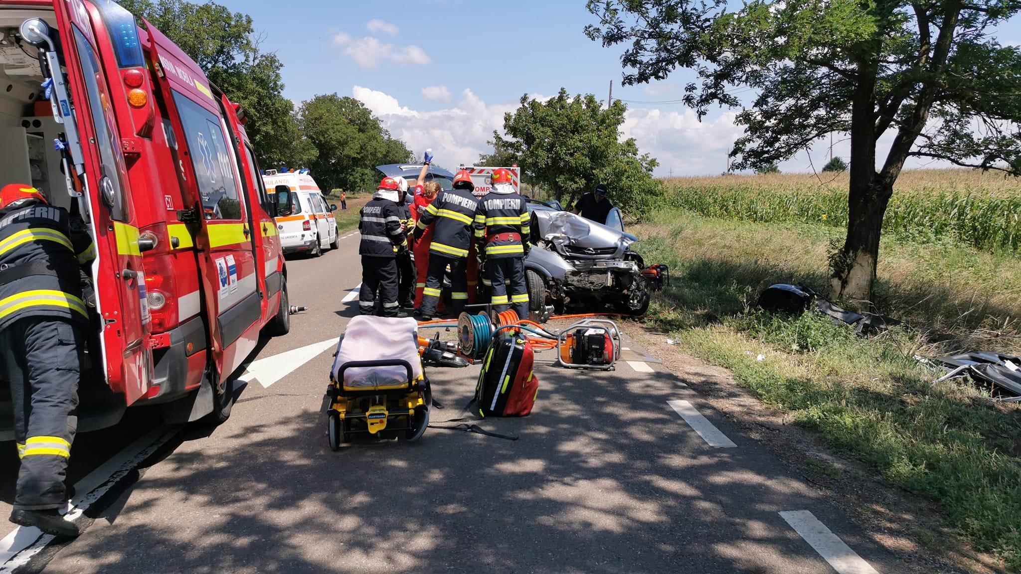 Accident pe o şosea din Botoşani