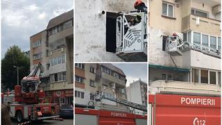 Incendiu într-un bloc din Câmpina. Opt persoane, între care un copil, au fost evacuate