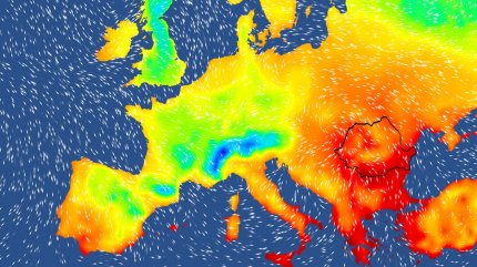 Harta temperaturilor în Europa