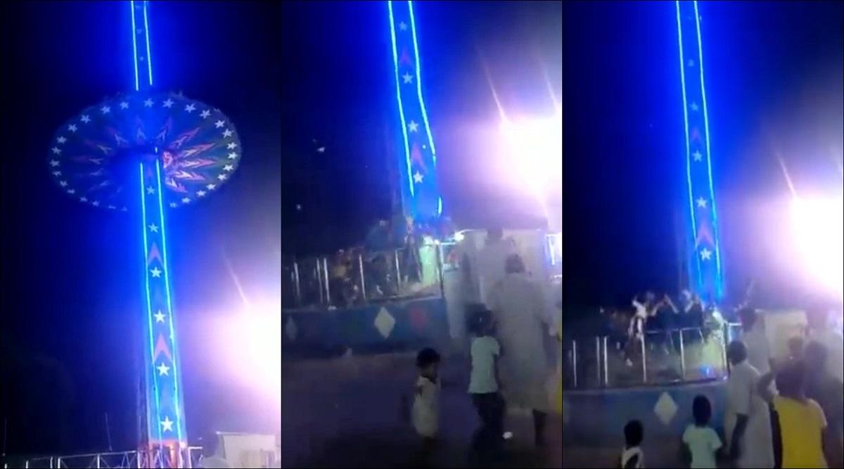 În imagini, roata  poate fi văzută cum este înclinată ușor într-o parte și se lovește de pâmânt