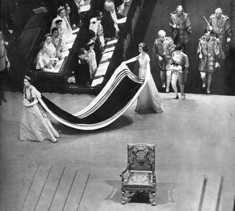 Încoronarea Elisabetei a II-a, Westminster Abbey, Londra, iunie 1953.