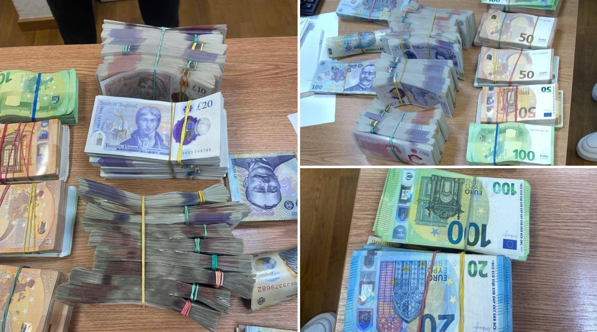 bani confiscați în apropiere de Vama Siret