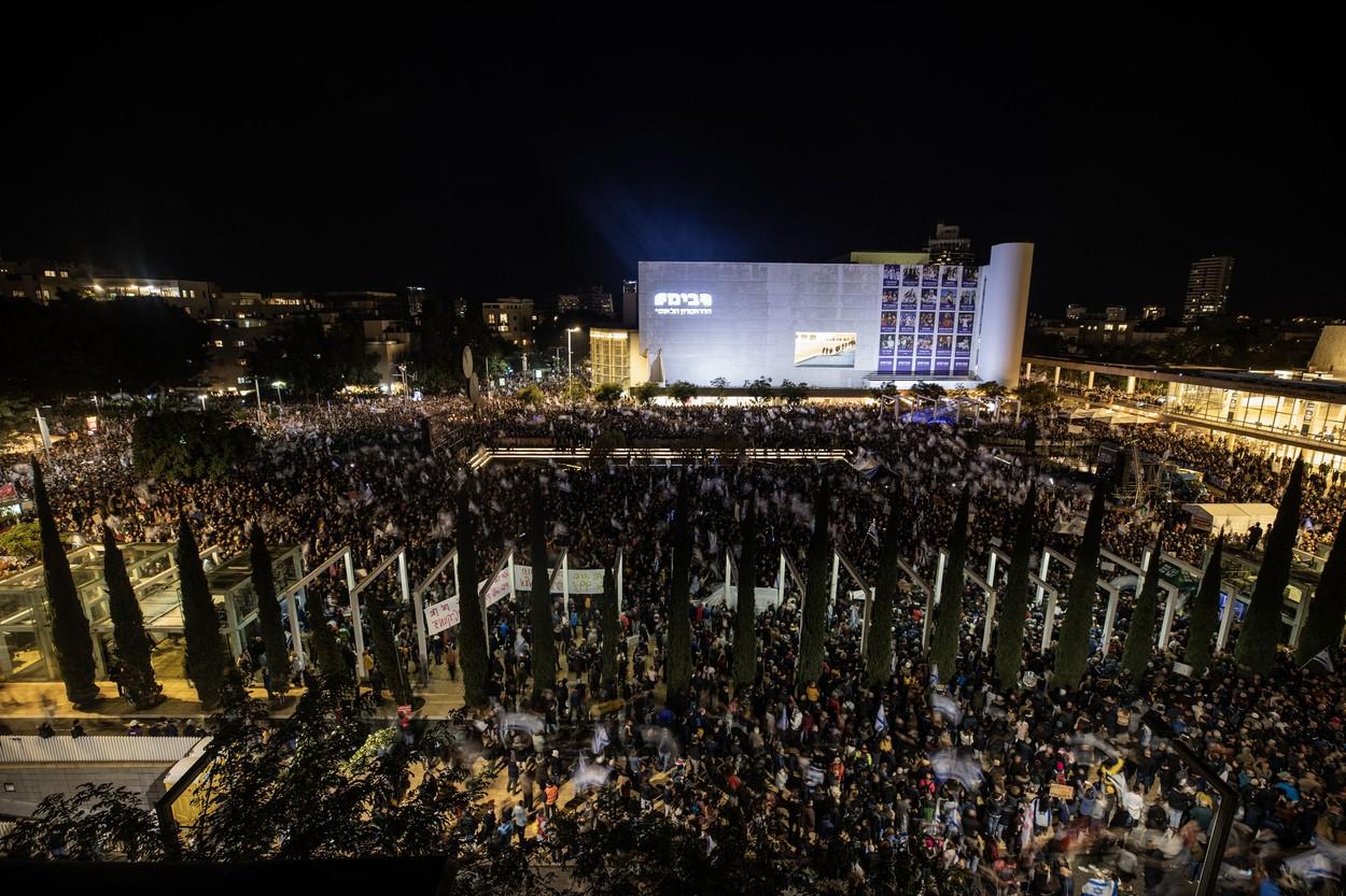 Proteste de amploare la Tel Aviv. Peste 80.000 de oameni au ieșit în stradă, nemulțumiți de planurile Guvernului de a revizui sistemul judiciar