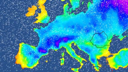 Harta temperaturilor în Europa