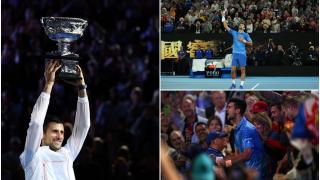 Lacrimi de fericire la Australian Open: Novak Djokovic a izbucnit în plâns în lojă, după ce a devenit campion pentru a zecea oară la Melbourne