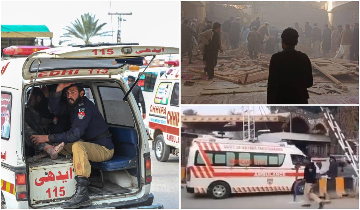 Cel puţin 28 morţi şi 150 de răniţi după o explozie la o moschee în Pakistan. Majoritatea victimelor sunt poliţişti