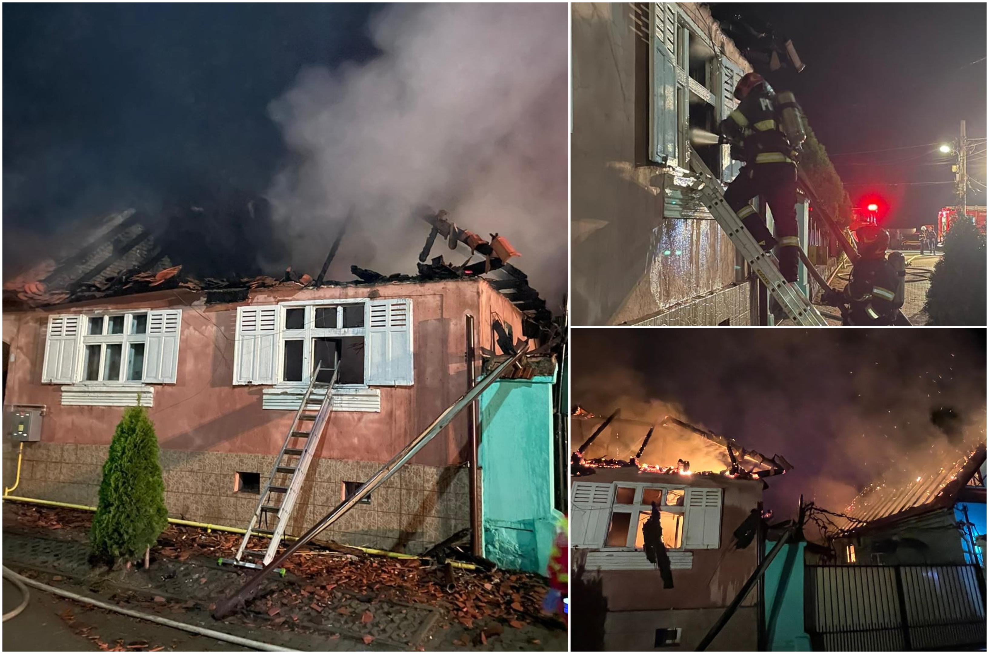 Bărbat de 70 de ani, găsit ars de viu în propria casă. Două locuinţe mistuite de flăcări, într-un incendiu teribil în Sibiu