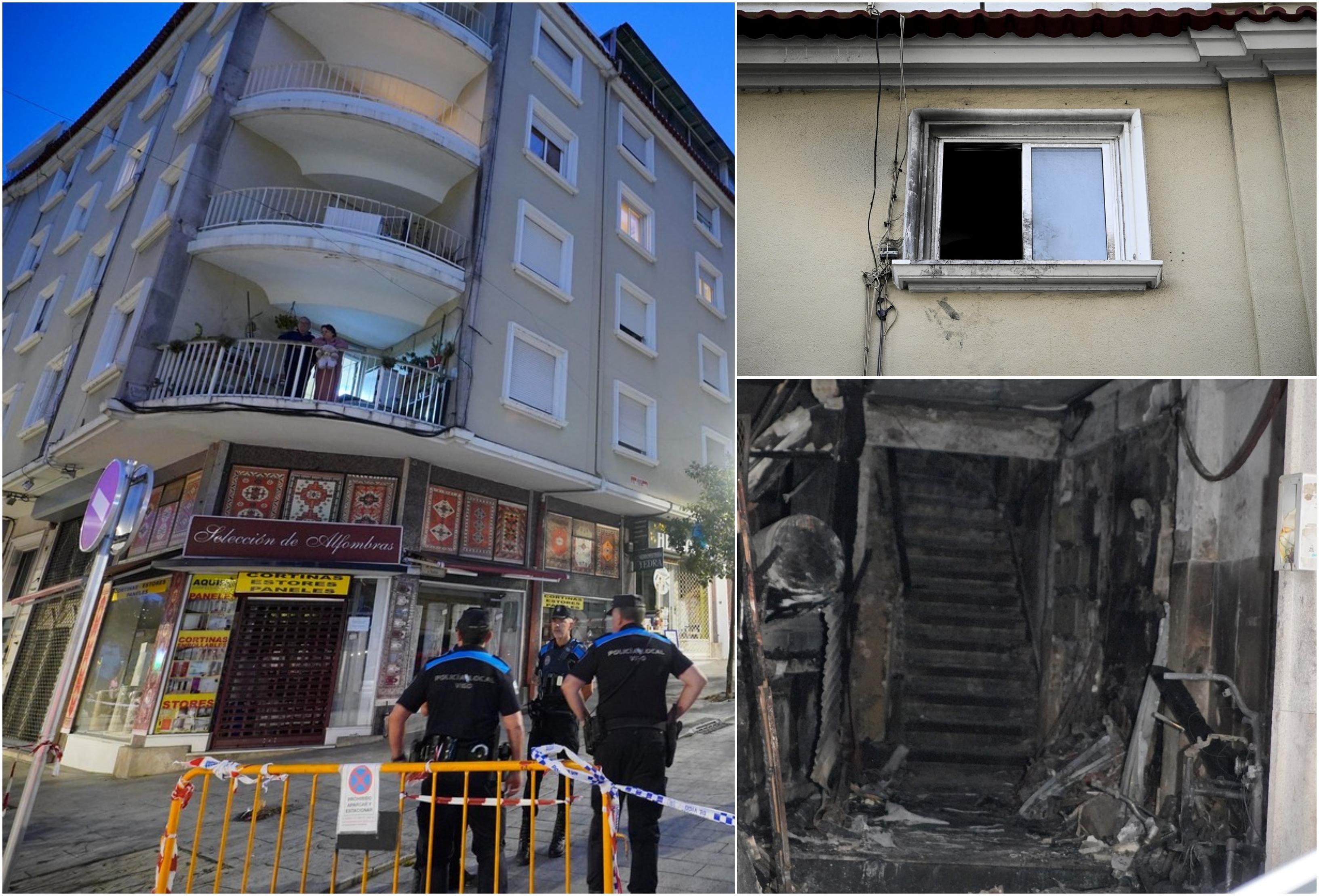 Patru copii au murit arşi de vii, după ce au rămas captivi într-un bloc cuprins de flăcări. Alţi 8 răniti, în urma incendiului din Vigo