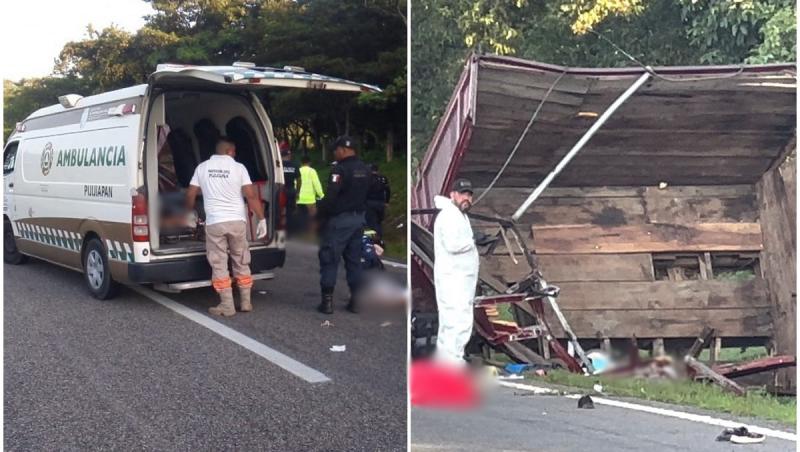 Accident devastator în Mexic: 10 morţi şi 25 de răniţi, după ce un camion plin cu migranţi care încerca să iasă ilegal din ţară s-a răsturnat pe şosea