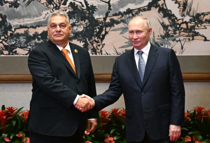 Viktor Orban, premierul Ungariei, și Vladimir Putin, președintele Rusiei