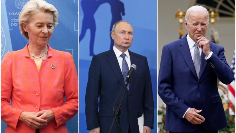 Ursula von der Leyen şi Joe Biden îl compară pe Putin cu Hamas: "Vor să şteargă Ucraina şi Israel de pe hartă". Reacţia Kremlinului