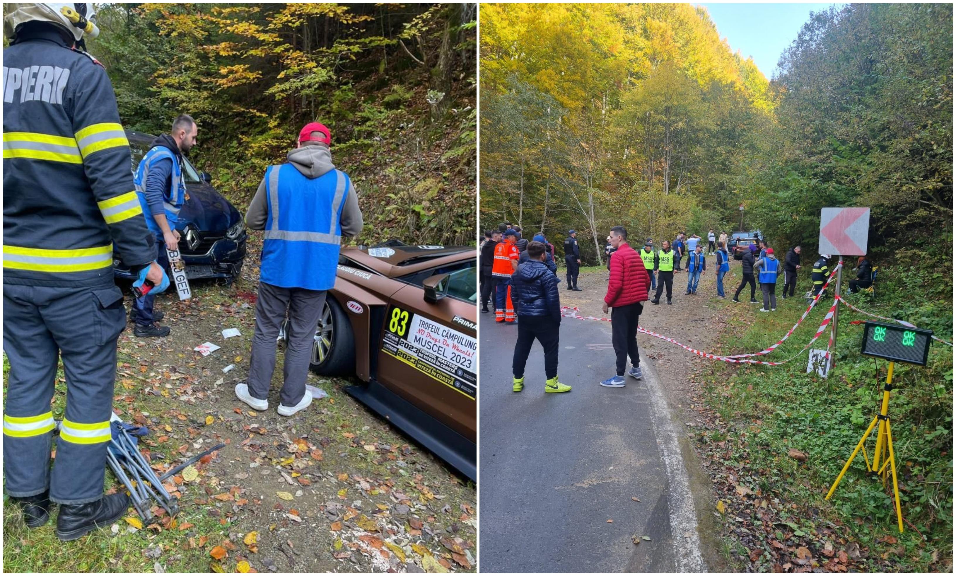 Spectator rănit grav la etapa de viteză în coastă de la Câmpulung Muscel. Bărbatul se afla într-o zonă interzisă publicului