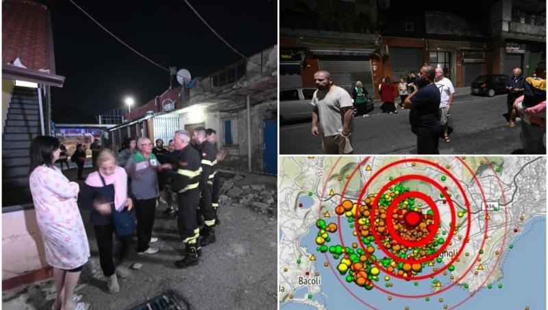 Un nou cutremur, produs la doar 3 km adâncime, a lovit lângă Napoli, în Italia. Oamenii au ieșit îngroziți pe străzi