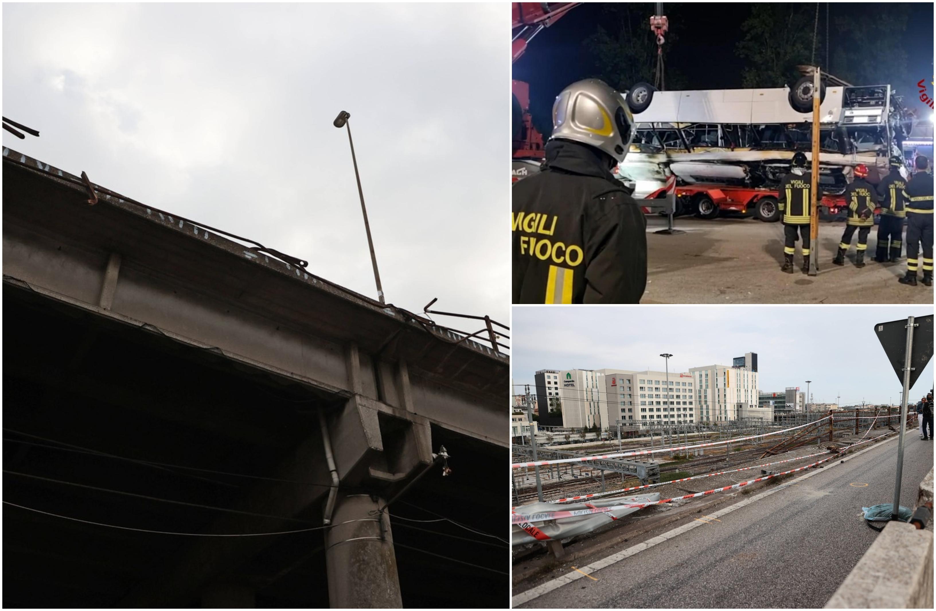 "Din cauza celor 2 metri a căzut autobuzul". Tragedia de la Mestre ar fi putut fi evitată. Podul era vechi de 50 de ani şi trebuia reparat în 2016