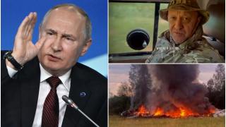 Moartea lui Prigojin. Vladimir Putin sugerează că avionul a fost aruncat în aer de grenade mânuite la bord