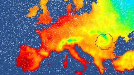 Harta temperaturilor în Europa