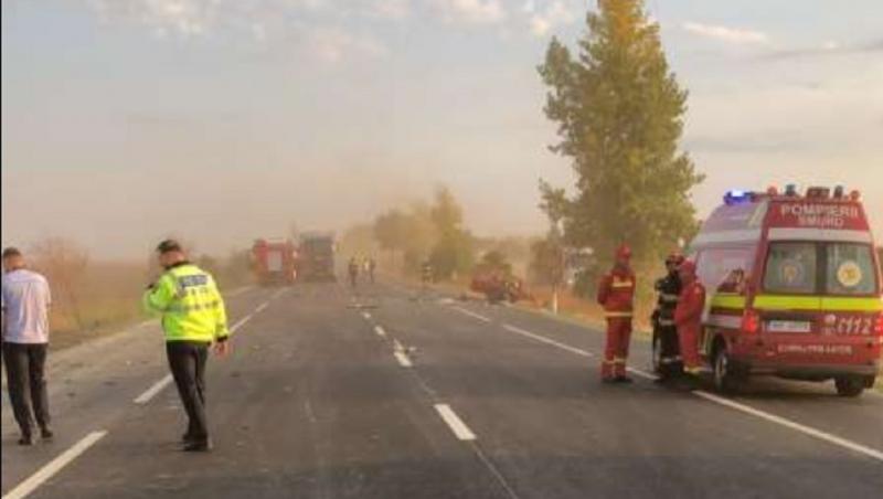 Accident mortal cu o mașină și două TIR-uri, în Ialomița. Tragedia s-a produs azi dimineață pe DN2 Bucureşti-Buzău, între Urziceni şi Cotorca