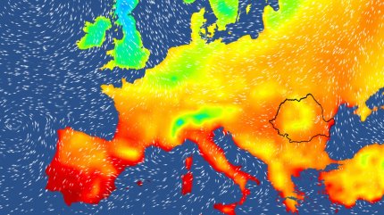 Harta temperaturilor în Europa