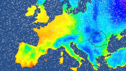 Harta temperaturilor în Europa