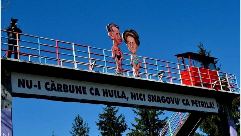 Recompensa oferită de autorul caricaturii soților Ceașescu, după ce a fost furată din mina Petrila: "Echivalează cu 5.000 de kg fier vechi la cursul zilei"