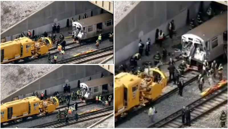 Accident feroviar în SUA. Aproape 40 de răniți după ce un tren s-a lovit frontal cu un utilaj de deszăpezire în Chicago