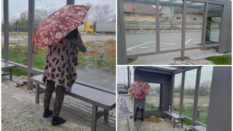 Un cuplu din Târgu Jiu, sancţionat după ce fiul de 12 ani a vandalizat mai multe staţii pentru transportul în comun, abia montate
