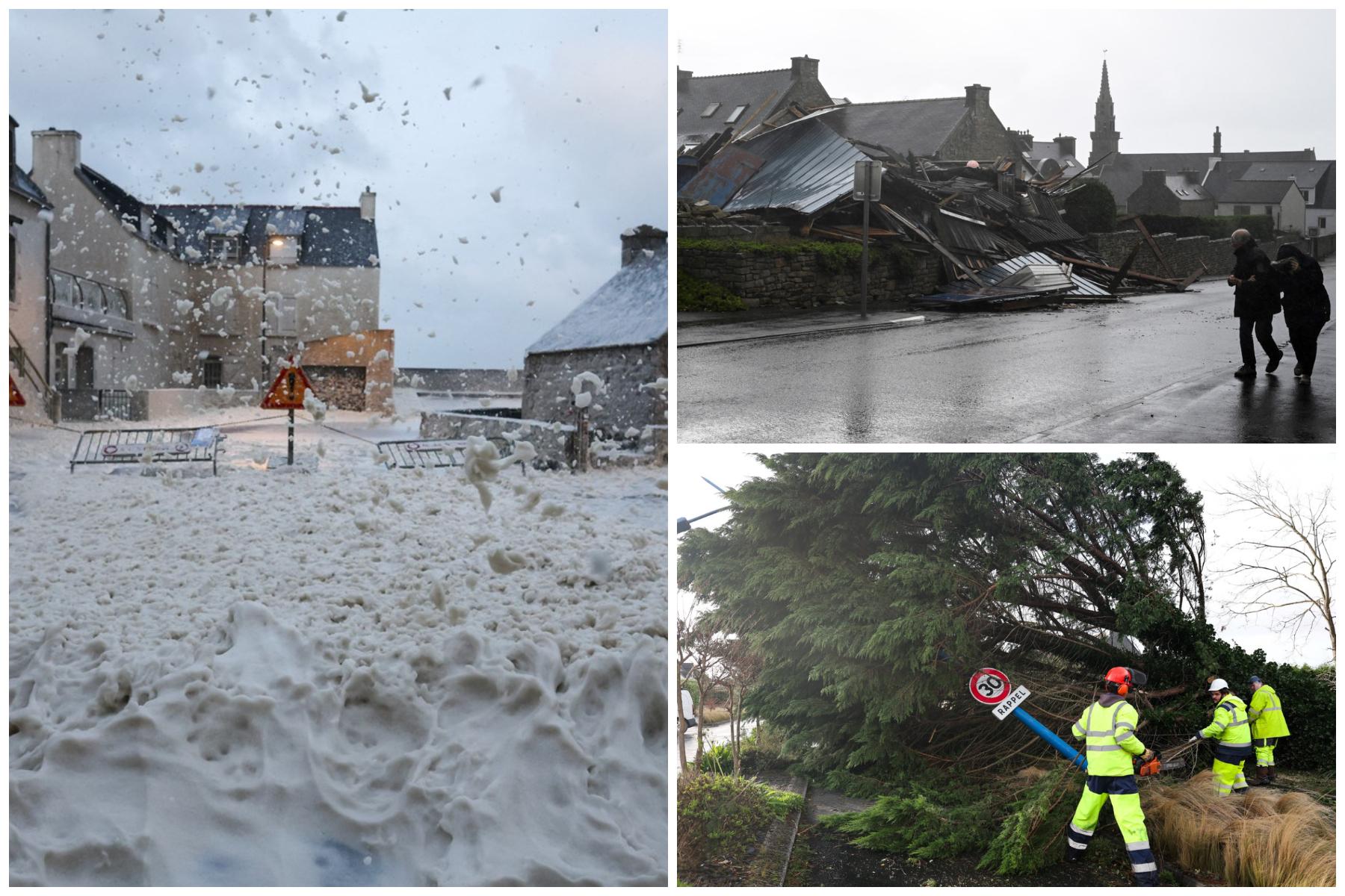 Furtuna Ciaran a lovit vestul Europei: Valuri de 20 de metri şi rafalele de vânt de 200 km/h în Franţa. Imagini impresionante