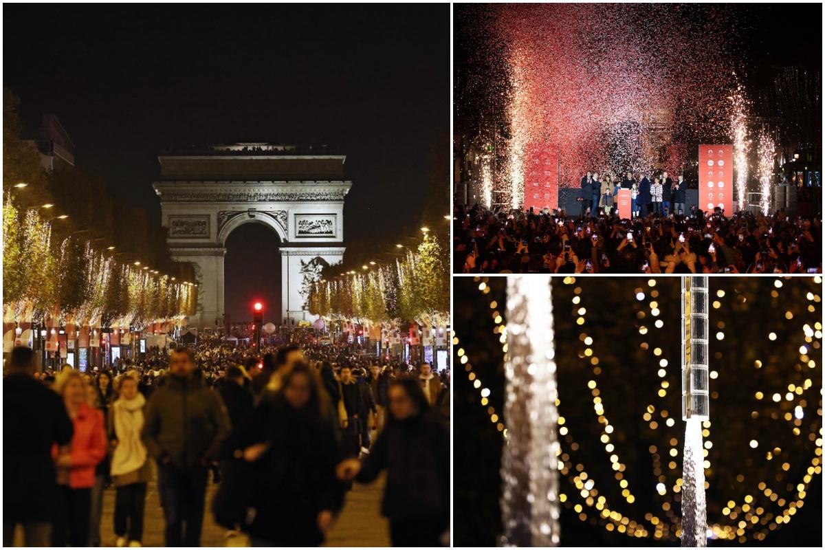 Sărbătoarea Crăciunului a ajuns în marile capitale ale lumii. Imagini de basm cu miile de luminiţe de pe străzile Parisului