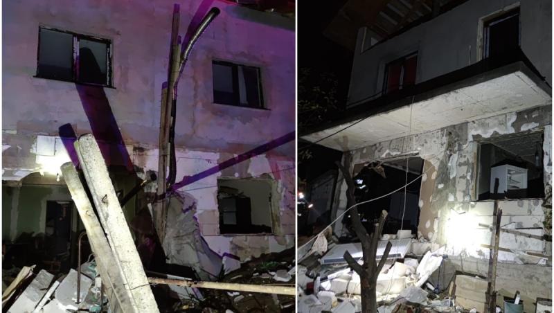 Explozie într-o locuinţă din Iaşi. Bărbat scos inconştient dintre dărâmaturi, în timp ce soţia lui a reuşit să se evacueze