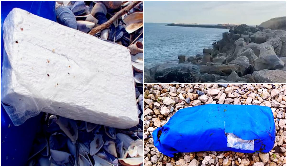 Ciclonul Frederico a scos droguri la mal. Poliţia din Constanţa, în alertă după ce un trecăor a găsit un pachet suspect cu un praf alb