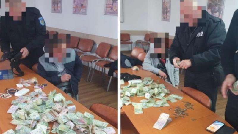 Poliţiştii din Iaşi au găsit un "morman" de bani asupra unui tânăr prins la cerşit. Ce sumă a strâns bărbatul în doar câteva ore