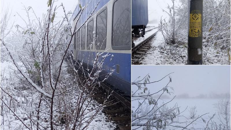 Un tren cu 130 de oameni a rămas blocat în Brăila. Pasagerii îndură frigul, după ce un fir de tensiune s-a rupt. Viscolul perturbă circulaţia feroviară