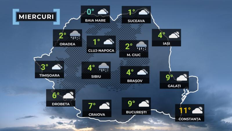 Vremea de mâine 29 noiembrie 2023. Temperaturile scad până la -10 grade Celsius