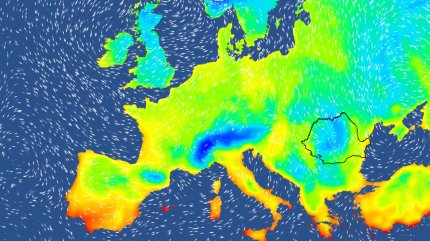 Harta temperaturilor în Europa