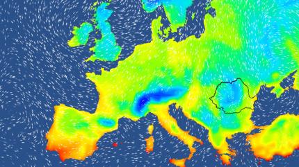 Harta temperaturilor în Europa