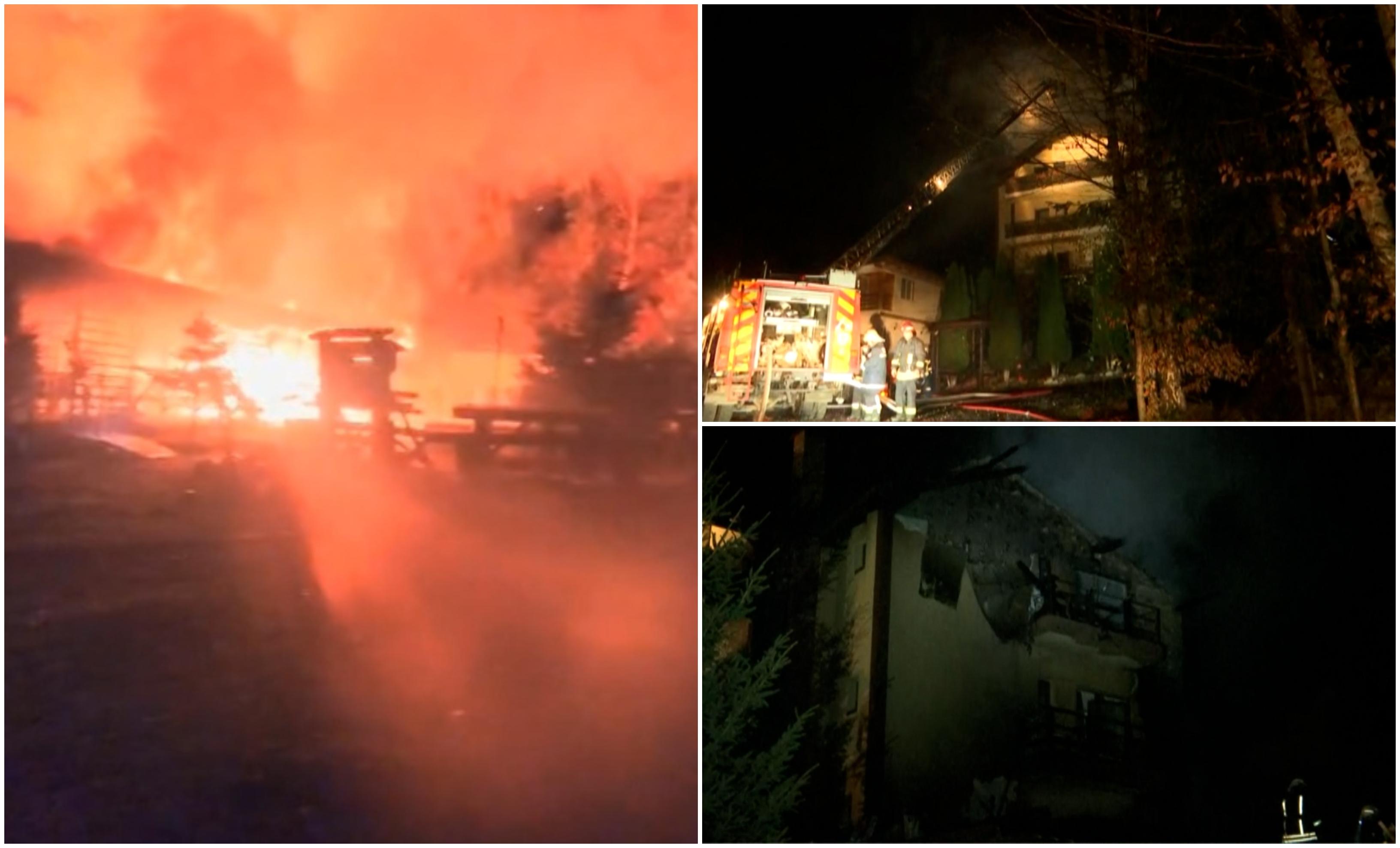 "Am auzit că pocneşte ceva". Pensiune din Râşnov, cuprinsă de un incendiu violent. Prima ipoteză: de unde ar fi pornit flăcările